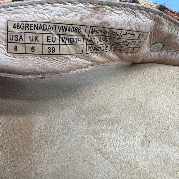 Vionic Grenada Leopard Calf Hair Wedge Sandals Orthaheel Tan Brown Women 8 - Picture 7 of 7